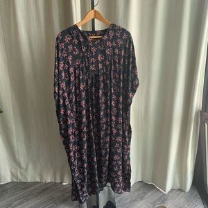 Black rose print muu muu